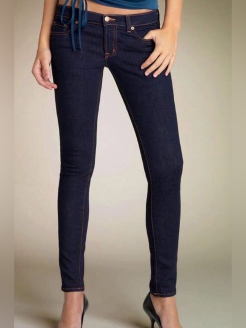NWOT J Brand Sz 29 Dark Wash Skinny Leg Denim Jeans Style 910 INK length 37”